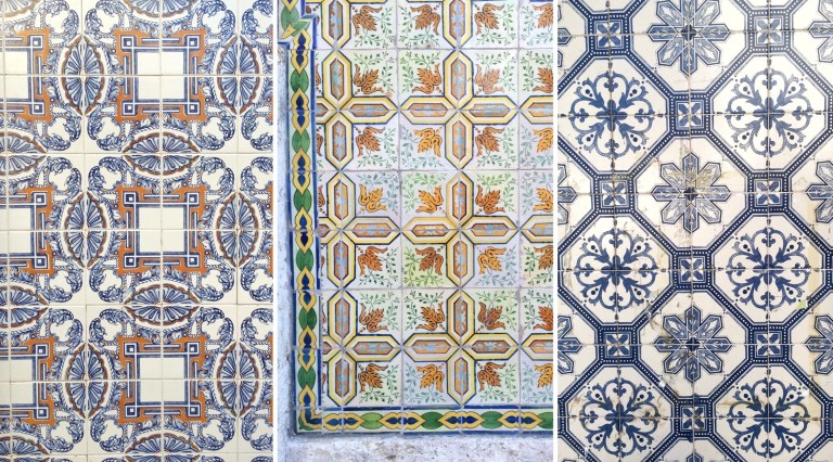 Painted tile facades.